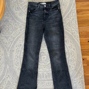 Zara Black Bootcut Jeans with Slit Size 4